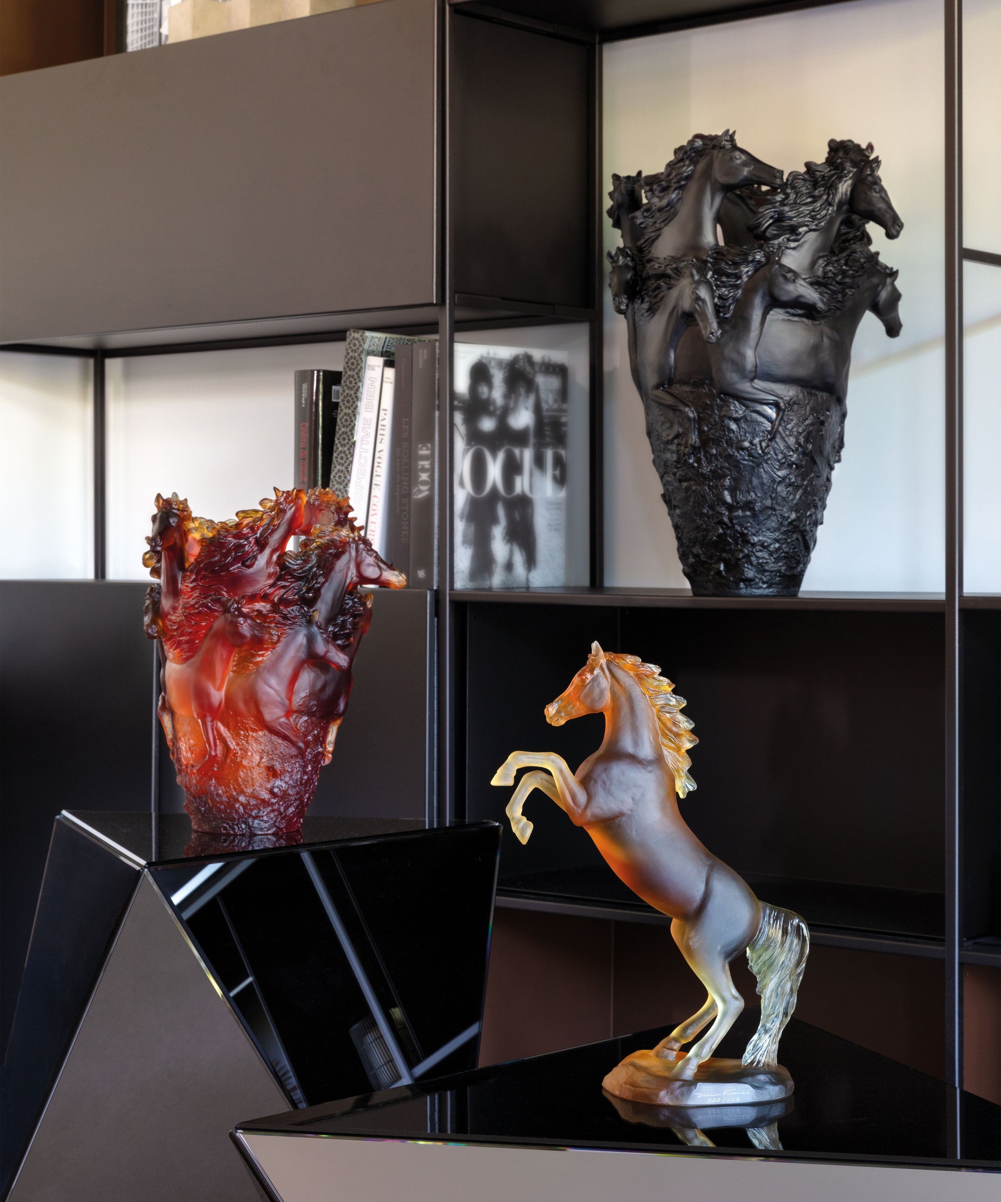 Cavalcade Vase grand modèle Ambre 500ex - Daum