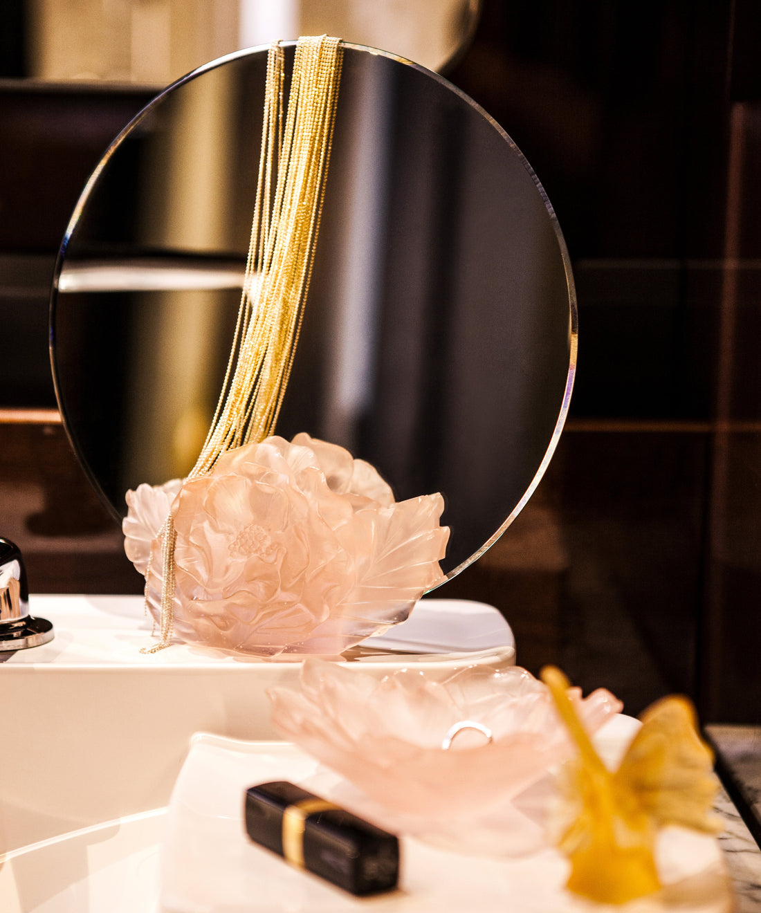 Camelia Miroir Rose - Daum