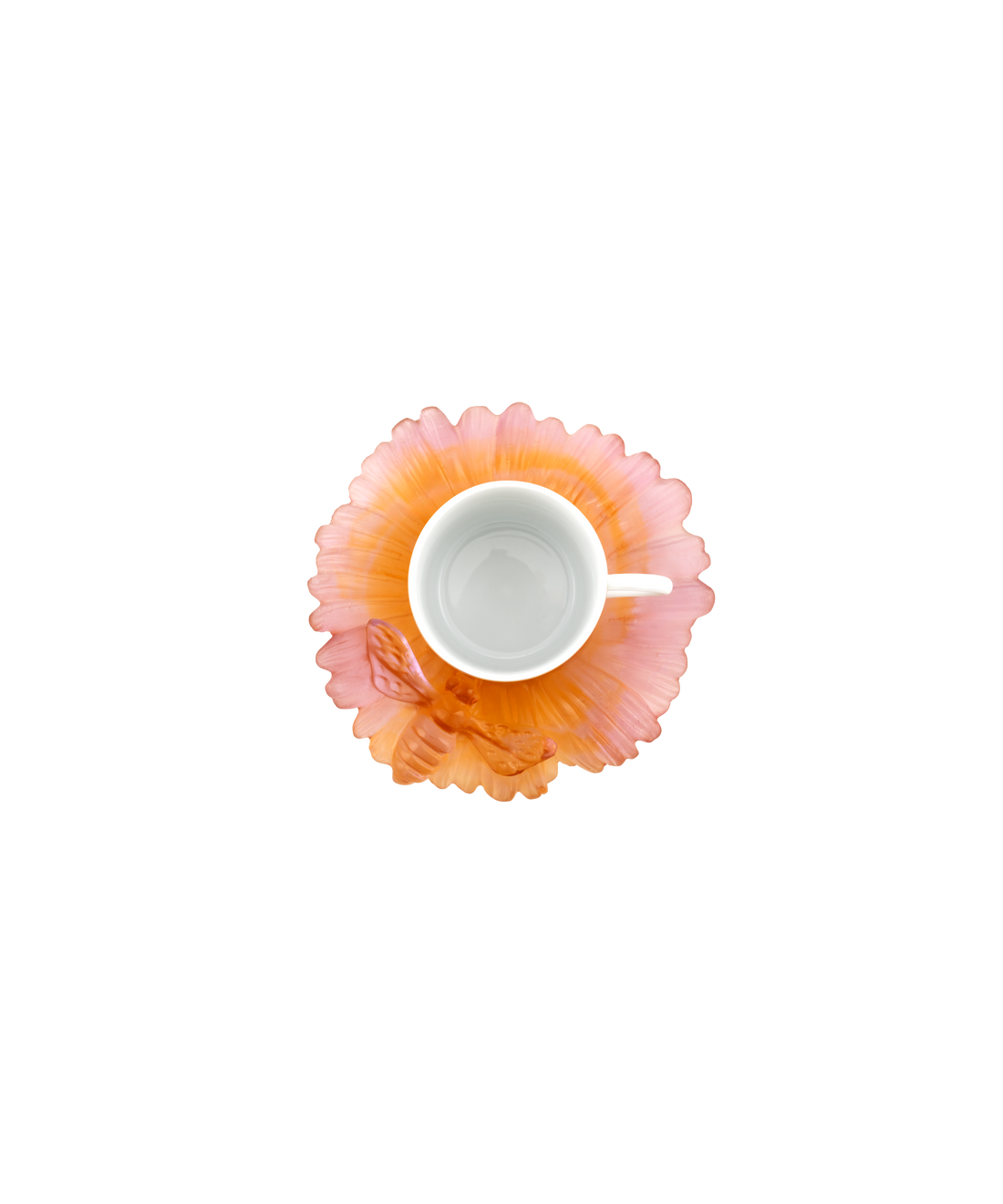 Or d'Abeille Coffret de 2 tasses à café avec soucoupe cristal