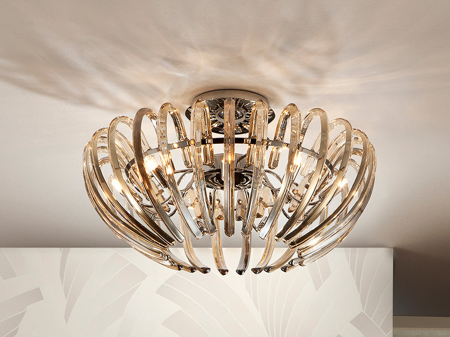 ·ARIADNA· CHAMPAGNE CEILING LAMP 9L.