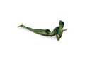 Daum Darling de Sylvie Mangaud 375ex glass sculpture of a reclining female figure in teal.