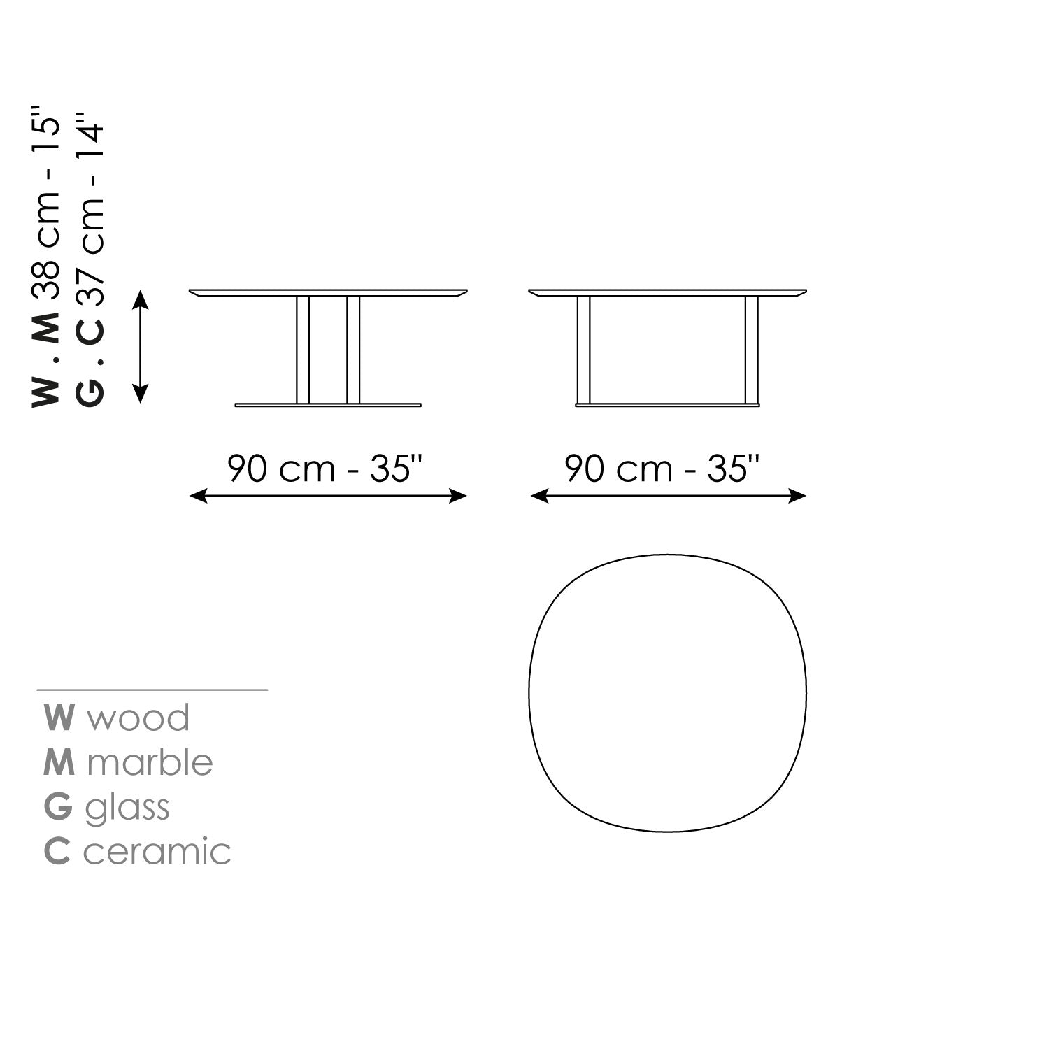 Isabey Low Coffee Tables by Gabriele & Oscar Buratti - Bonaldo.