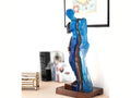 Daum L'Ame de Vénus blue glass and bronze sculpture by Arman