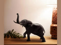 Large black Daum elephant model by Jean-François Leroy, limited edition sculpture.