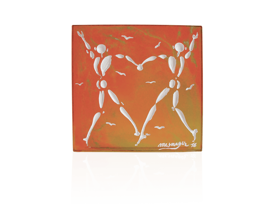 Daum Love Dance personalized amber art by Jérôme Mesnager