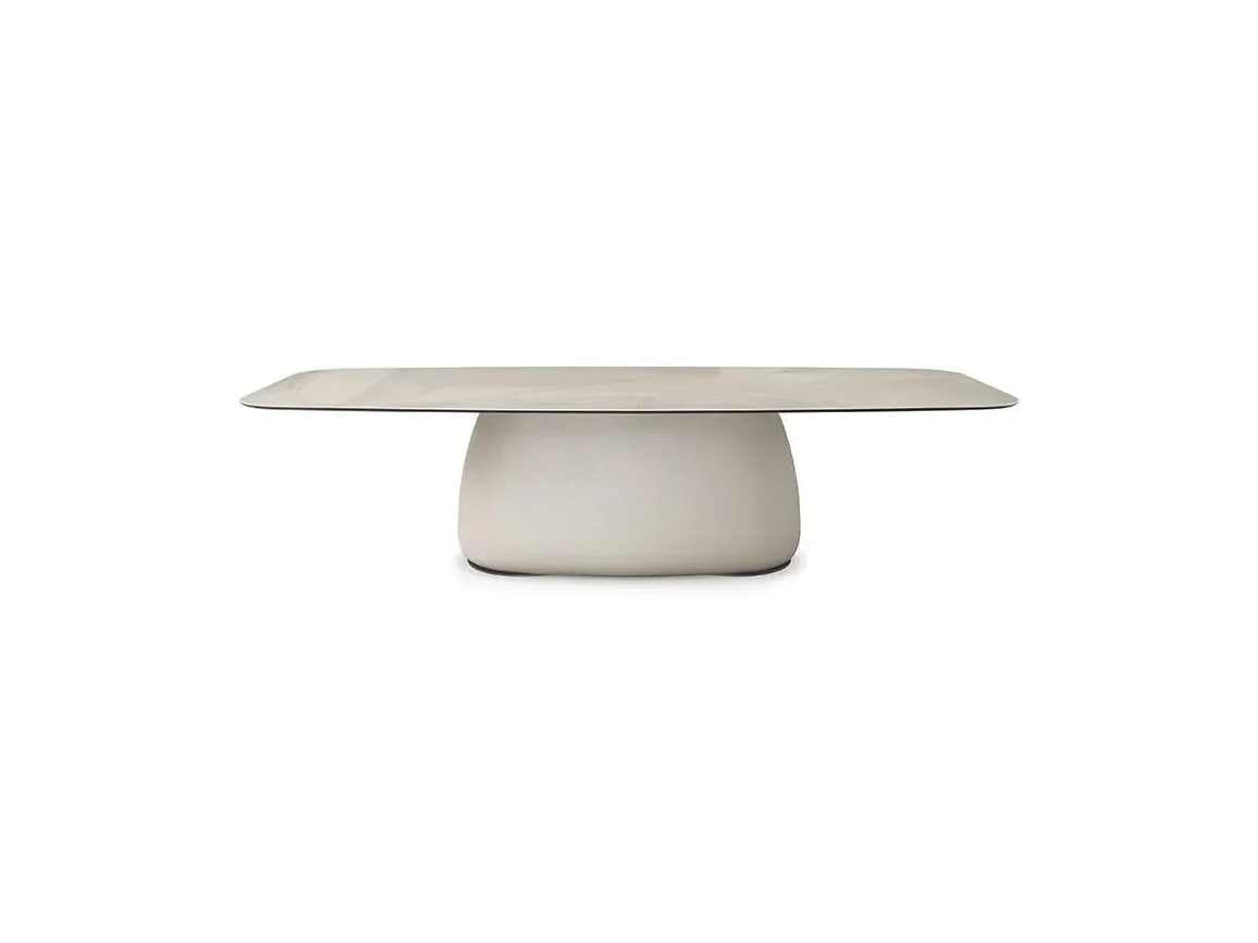 Cattelan Italia BOTERO Keramik ceramic dining table with a sculptural pedestal base.