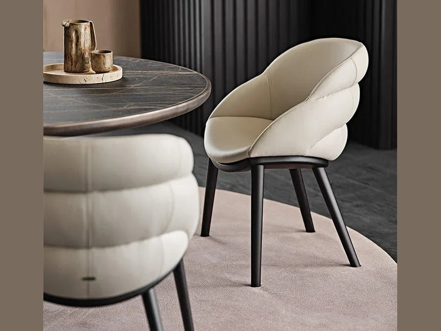 Luxury CAMILLA Chair with Wood Frame- Benjamin & Maxwell