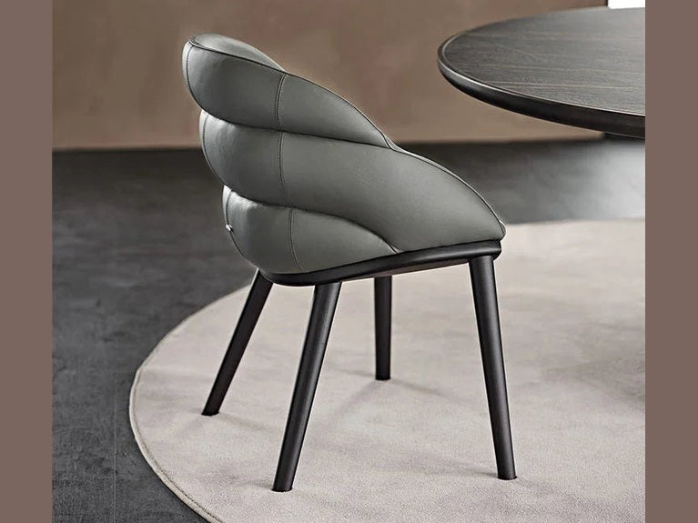 Luxury CAMILLA Chair with Wood Frame - Benjamin & Maxwell