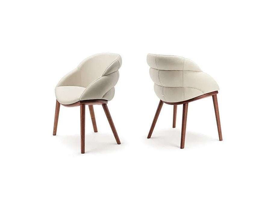 Luxury CAMILLA Chair with Wood Frame - Benjamin & Maxwell