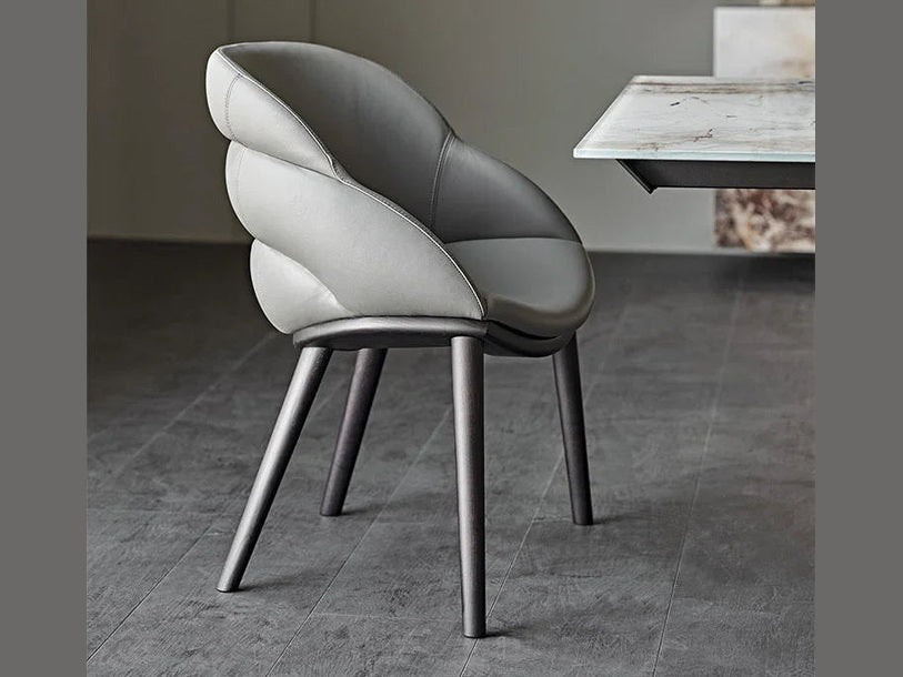 Luxury CAMILLA Chair with Wood Frame- Benjamin & Maxwell