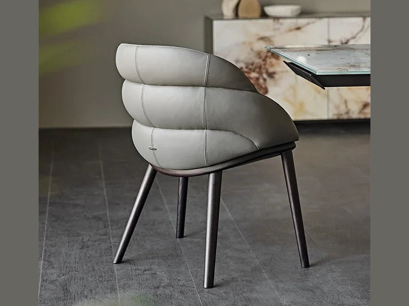 Luxury CAMILLA Chair with Wood Frame- Benjamin & Maxwell