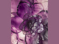 Daum Camelia Coupe grand modèle in deep violet crystal glass floral design