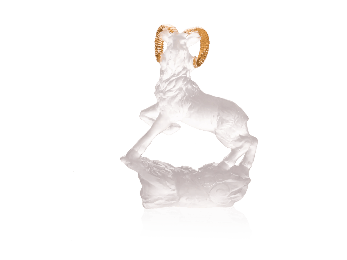 Luxury Chèvre Horoscope Blanc et or 128ex- Benjamin & Maxwell