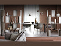 Luxury FULHAM Bookcase in Titanium - Benjamin & Maxwell