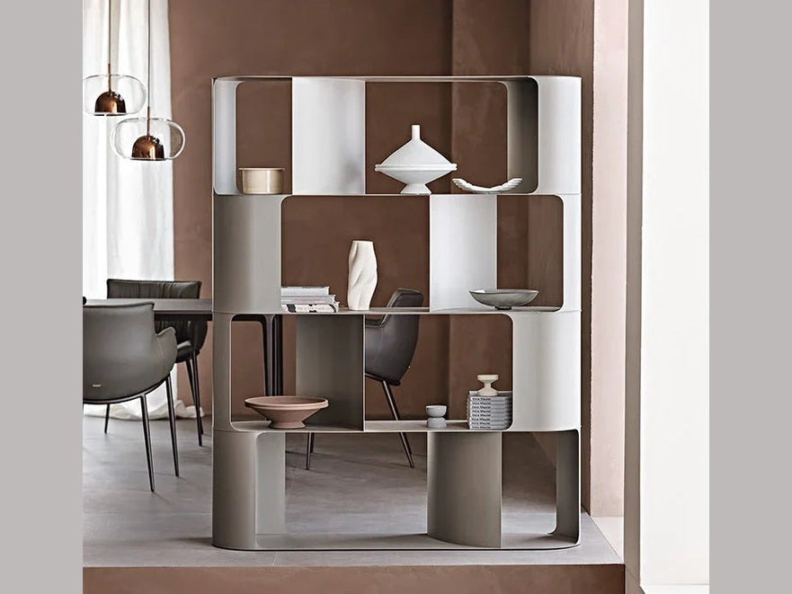 Luxury FULHAM Bookcase in Titanium - Benjamin & Maxwell