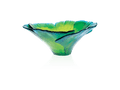 Daum Ginkgo Coupe Haute Verte green glass decorative bowl