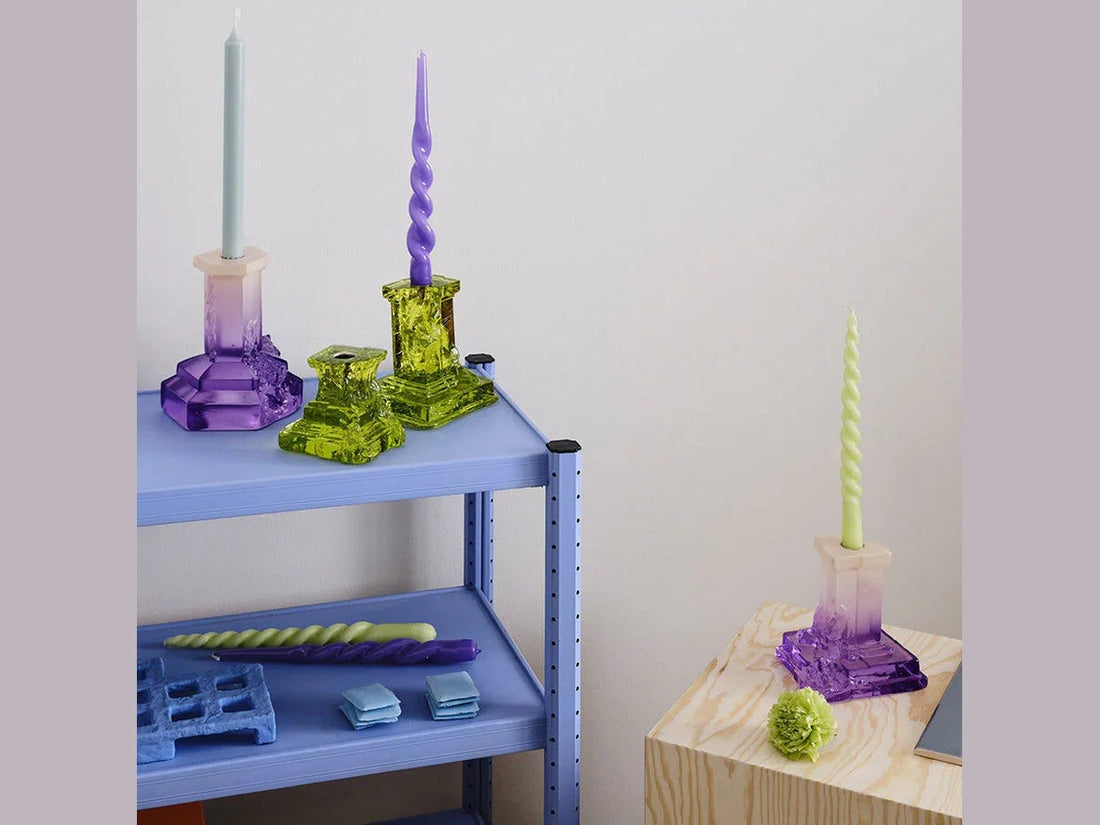 Luxury Rocky Baroque Candlestick Kryptonite Medium- Benjamin & Maxwell