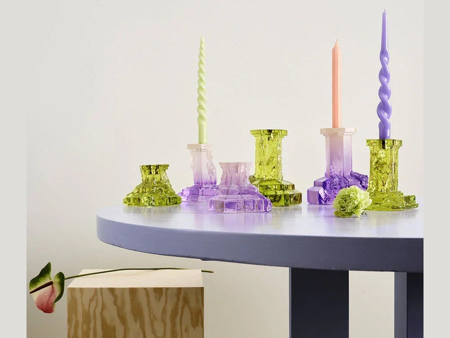 Luxury Rocky Baroque Candlestick Kryptonite Small- Benjamin & Maxwell