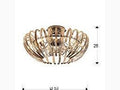 Luxury SCHULLER ARIADNA CHAMPAGNE CEILING LAMP - Benjamin & Maxwell