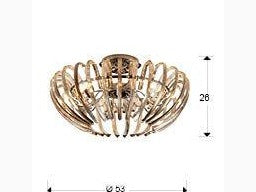 Luxury SCHULLER ARIADNA CHAMPAGNE CEILING LAMP - Benjamin & Maxwell