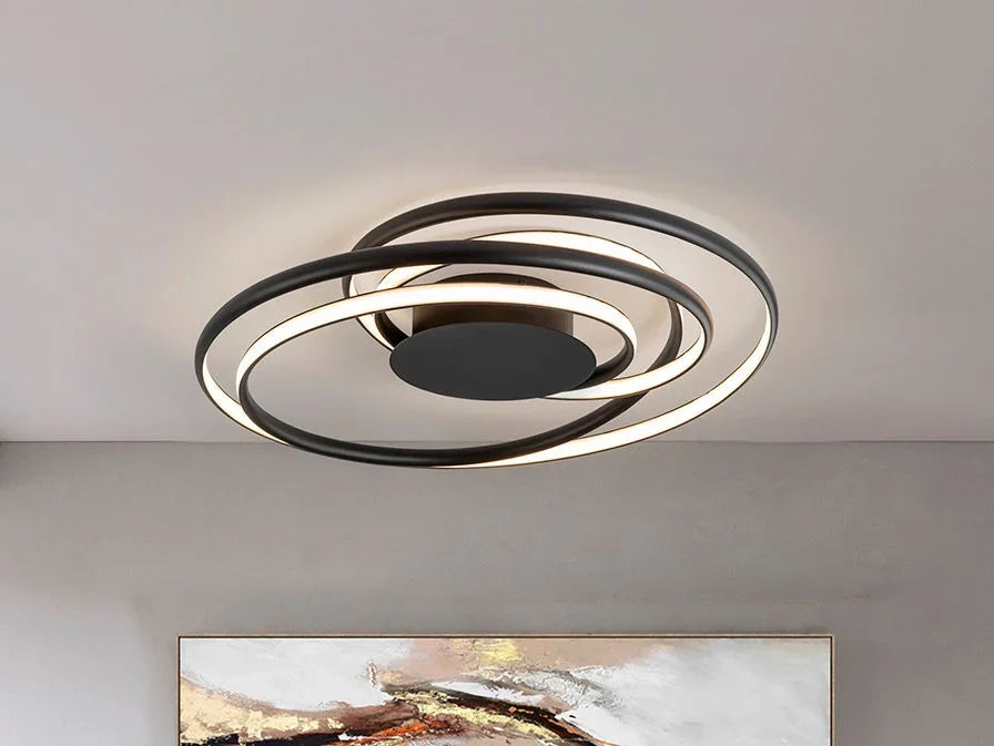 Luxury SCHULLER Danza Black Ceiling Lamp D70 - Benjamin & Maxwell