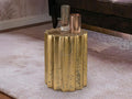 Luxury SCHULLER Estriada Golden Side Table - Benjamin & Maxwell