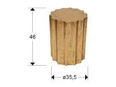 Luxury SCHULLER Estriada Golden Side Table- Benjamin & Maxwell