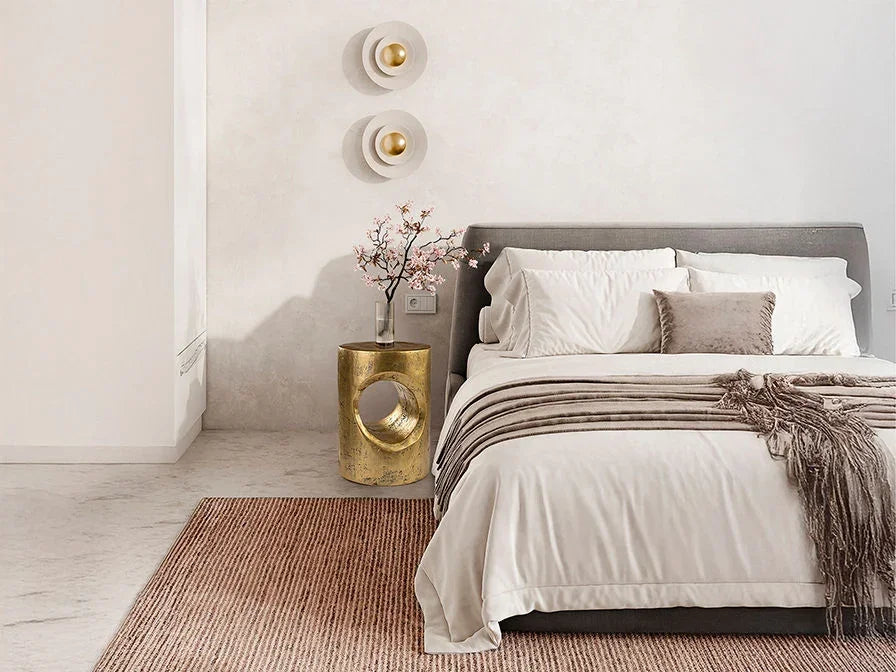 Luxury SCHULLER Hole - Golden Side Table - Benjamin & Maxwell