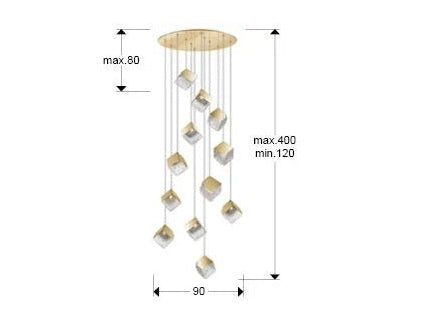 Luxury SCHULLER Priscila Lamp 12L Gold- Benjamin & Maxwell