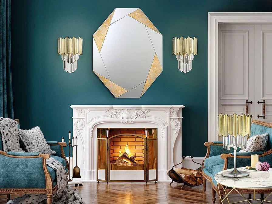 Luxury SCHULLER Tiara Wall Lamp Chrome Gold - Benjamin & Maxwell