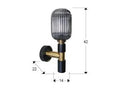 Luxury Schuller WALL LAMP 1L BLACK - Benjamin & Maxwell