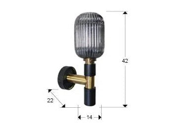 Luxury Schuller WALL LAMP 1L BLACK - Benjamin & Maxwell