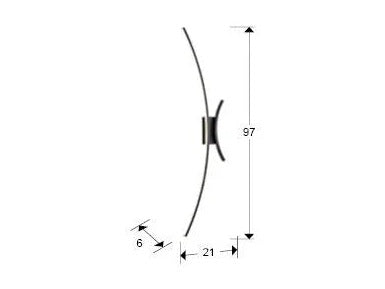 Luxury schuller CURVES BLACK WALL LAMP - Benjamin & Maxwell