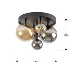 Luxury schuller Dark Ceiling Lamp - Benjamin & Maxwell