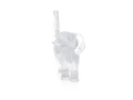 Daum medium-sized white elephant crystal figurine by Jean-François Leroy