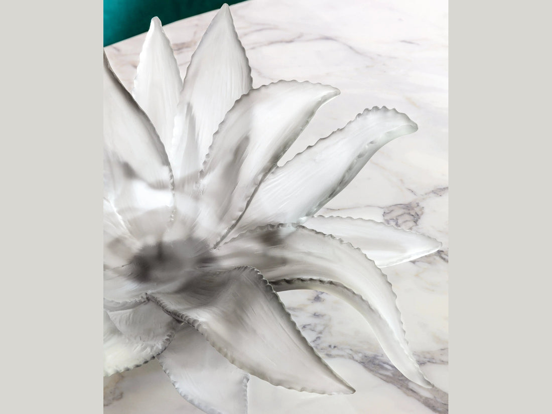 Daum Jardin de Cactus grey glass centerpiece sculpture by Emilio Robba