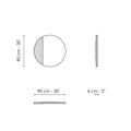 Specchio con cornice in legno di design Musa