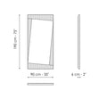 Specchio con cornice in legno di design Musa