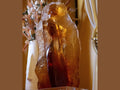 Daum Pénélope glass sculpture of a female figure in amber and clear crystal