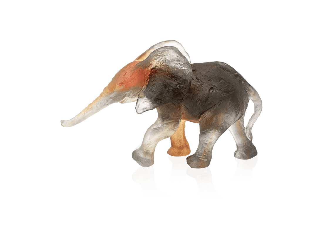 Daum Savannah Elephant crystal figurine by Isabelle Carabantes