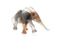 Daum Savannah Elephant glass sculpture by Isabelle Carabantes in amber and smoky tones.