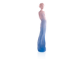 Daum Sophie Bleue et rose sculpture featuring a pink to blue gradient glass figure