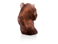 Daum Tête de Panthère sculpture in amber-toned glass