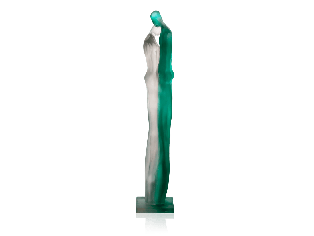 Daum Tendresse de Laurence Bonnel 125ex glass sculpture in white and green