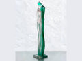 Daum Tendresse de Laurence Bonnel frosted green and clear glass sculpture
