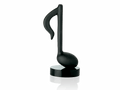 Daum Timeless Noire de Manu Katche 500ex black glass musical note sculpture