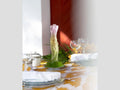 Daum Vénus de Laurence Bonnel glass sculpture on a set dining table