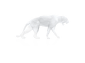 Daum Wild Panther Blanche de Richard Orlinski white glass sculpture