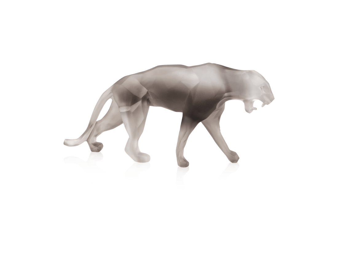 Daum Wild Panther petit modèle Grise sculpture by Richard Orlinski