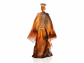 Daum Zhao Gris-rose de Paul Beckrich amber glass sculpture of a Chinese figure